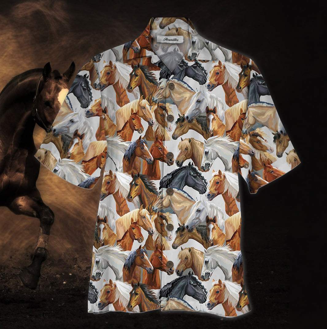 Horse Watercolor Art Hawaii Shirt Ha63885