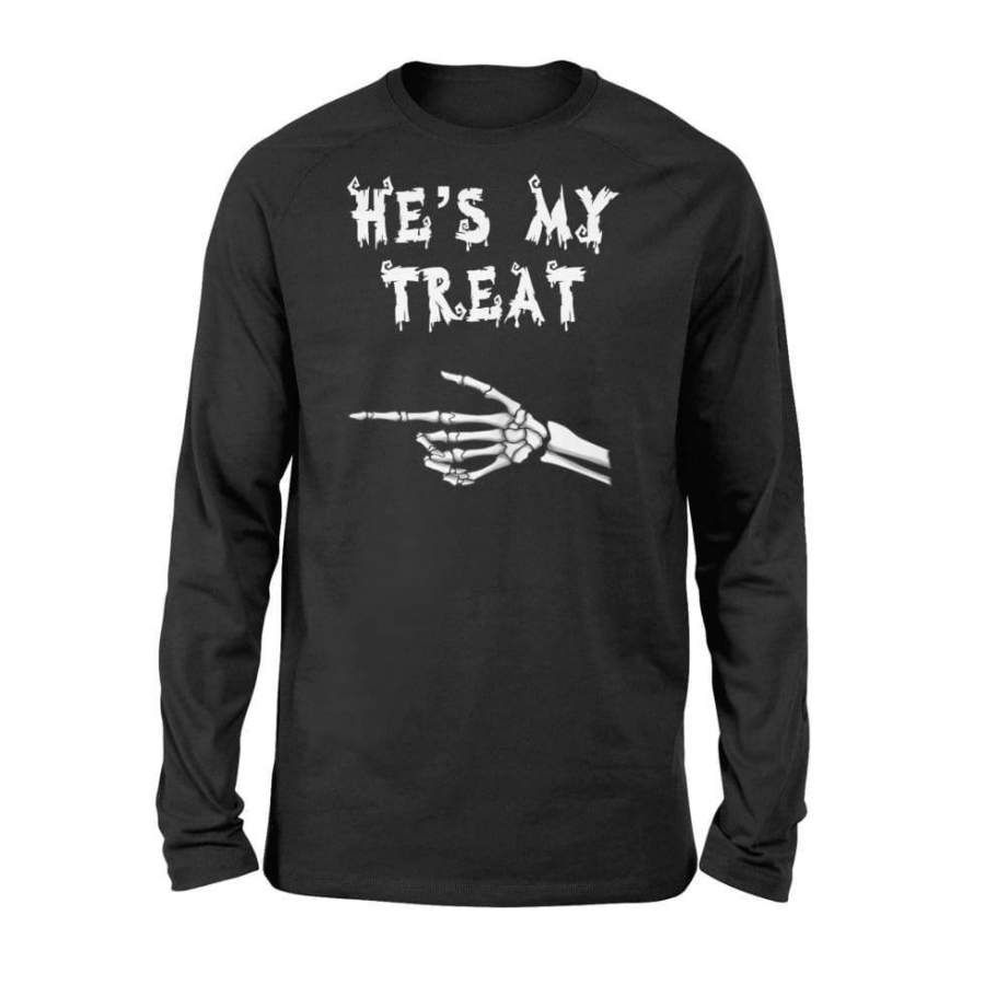 Womens Matching Couples Halloween Shirts. His – Standard Long Sleeve