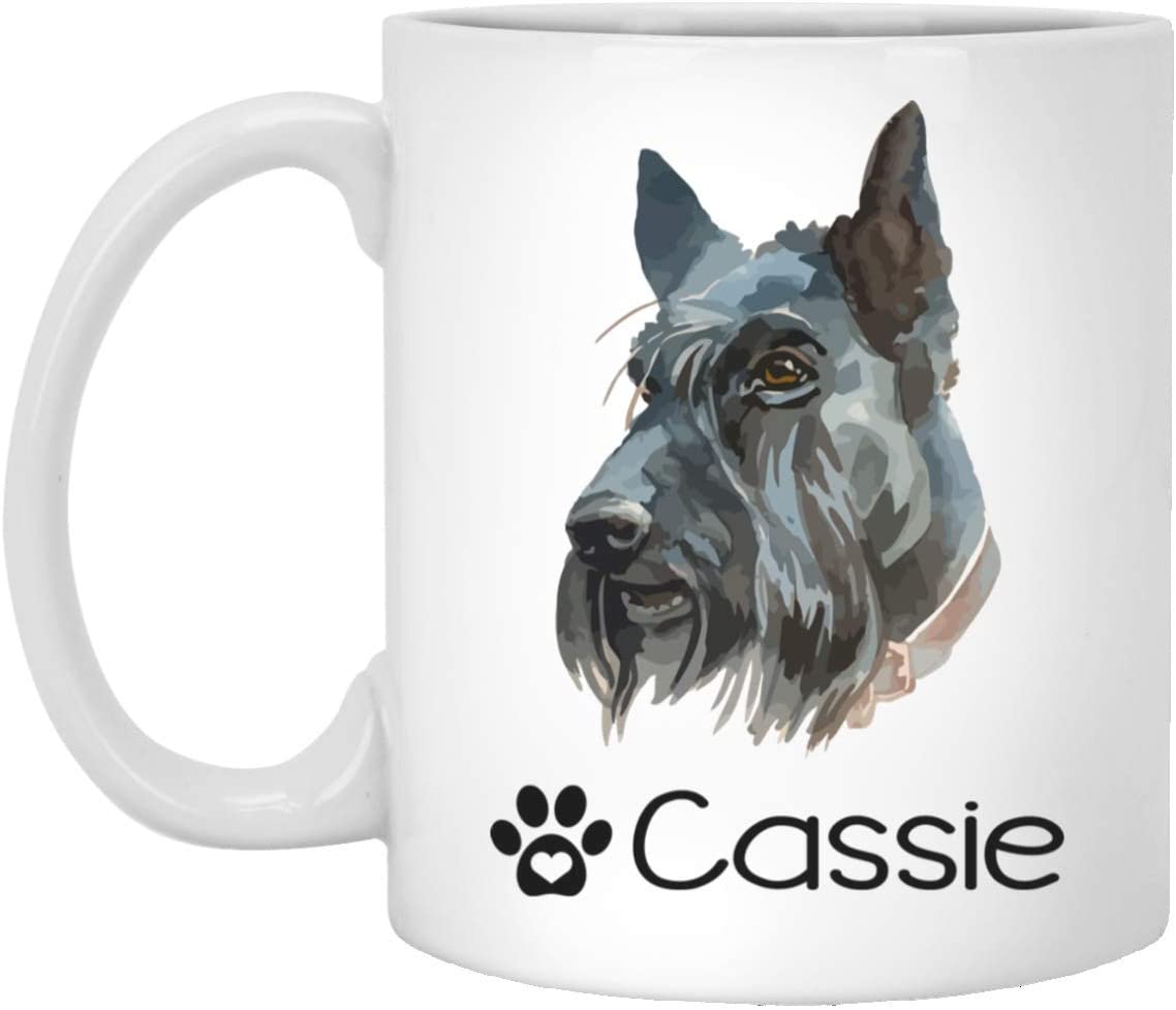 Personalized Scottish Terrier Dog Mug – Pet Owner Gifts For Women – Gifts For Dog Lover – Scottish Terrier Mom Dad Mugs – Dog Cups 15Oz