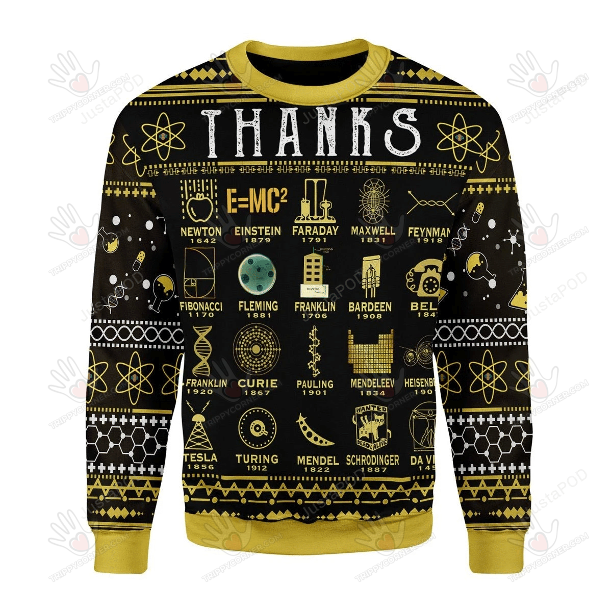 Thanks Science Ugly Christmas Sweater, All Over Print Sweatshirt, Ugly… Ugly Sweater Christmas Gift