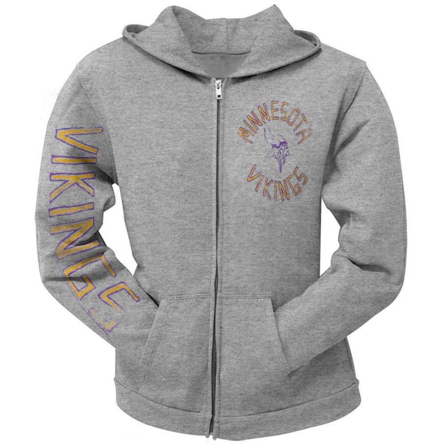 Minnesota Vikings – Sunday Juniors Zip Hoodie