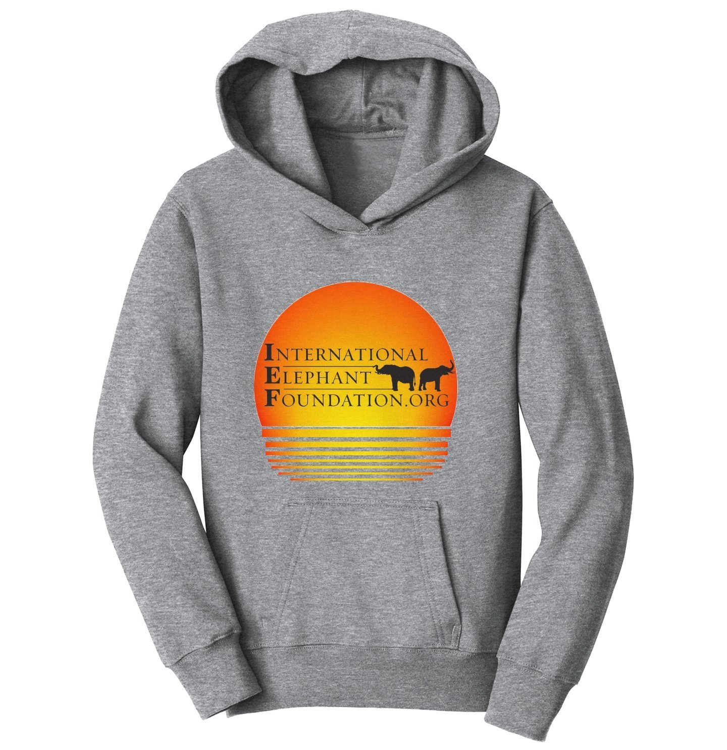 International Elephant Foundation Sunset Logo – Kids’ Unisex Hoodie Sweatshirt