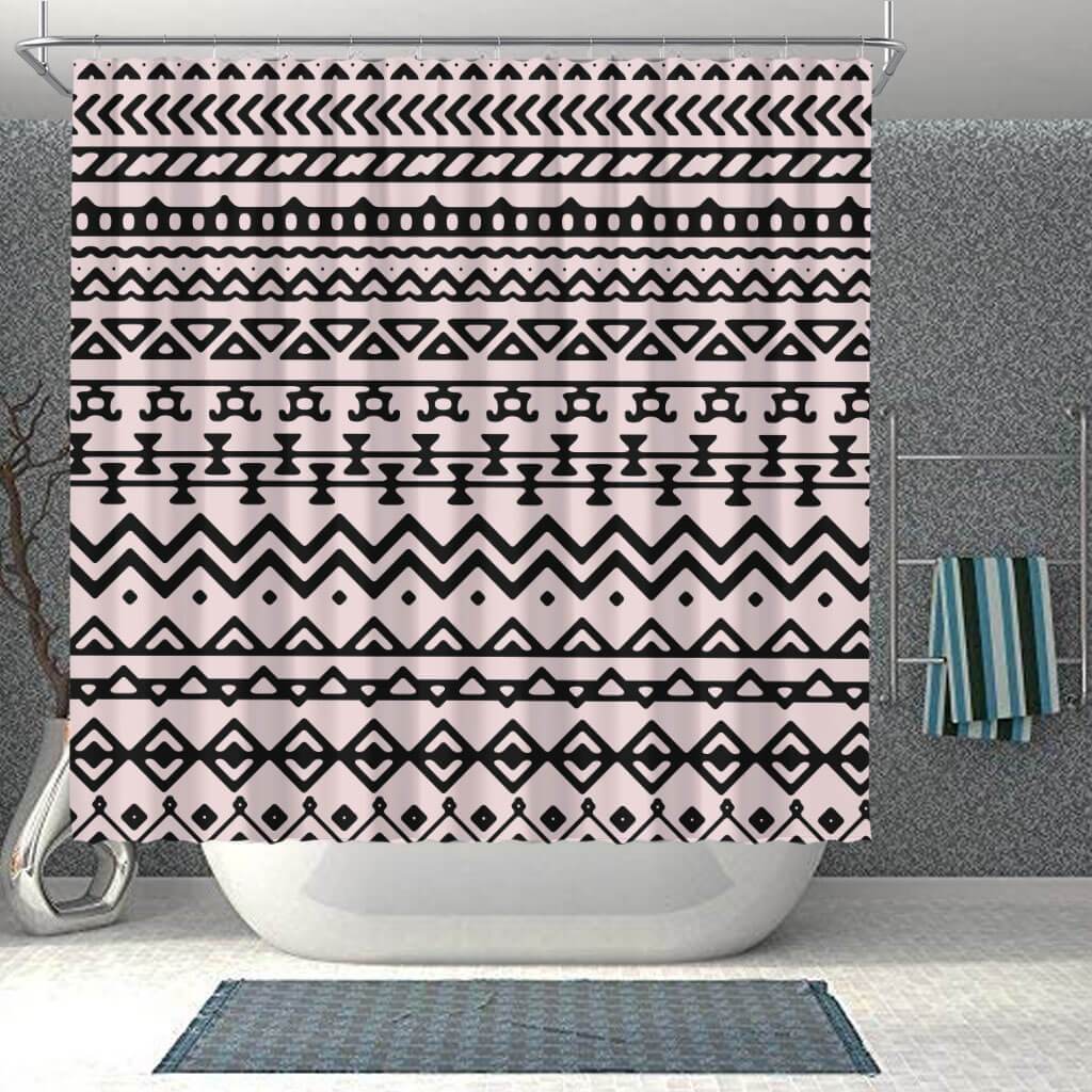 African American Shower Curtain Patron Ornamental Afrocentric Art Bathroom Decor Accessories Bps853