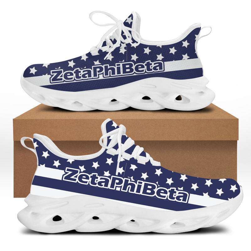 Wonder Print Footwear – Zeta Phi Beta Stars Clunky Sneakers Lt10