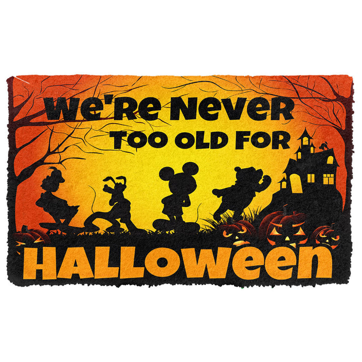 Waybackapparel We Are Never Too Old For Halloween Custom 3D Doormat