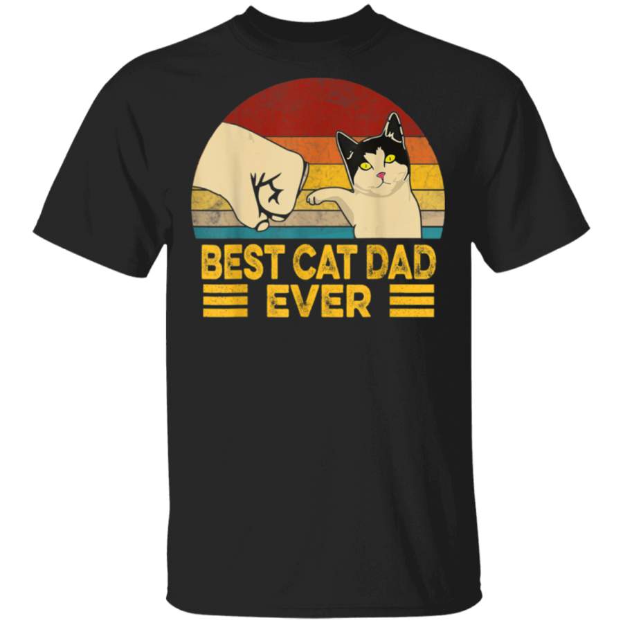 Vintage Best Cat Dad Ever Funny Cat Daddy Father day T- G500 Gildan 5.3 oz. T-Shirt