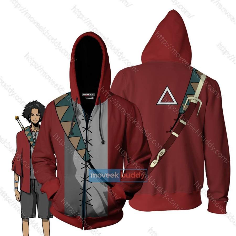 Mugen Samurai Champloo Cosplay Zip Up All-over print unisex pullover hoodie