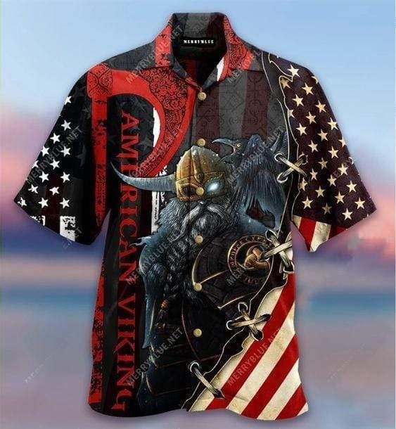 Check Out This Awesome Hawaii Aloha Shirts American Viking Ha24560