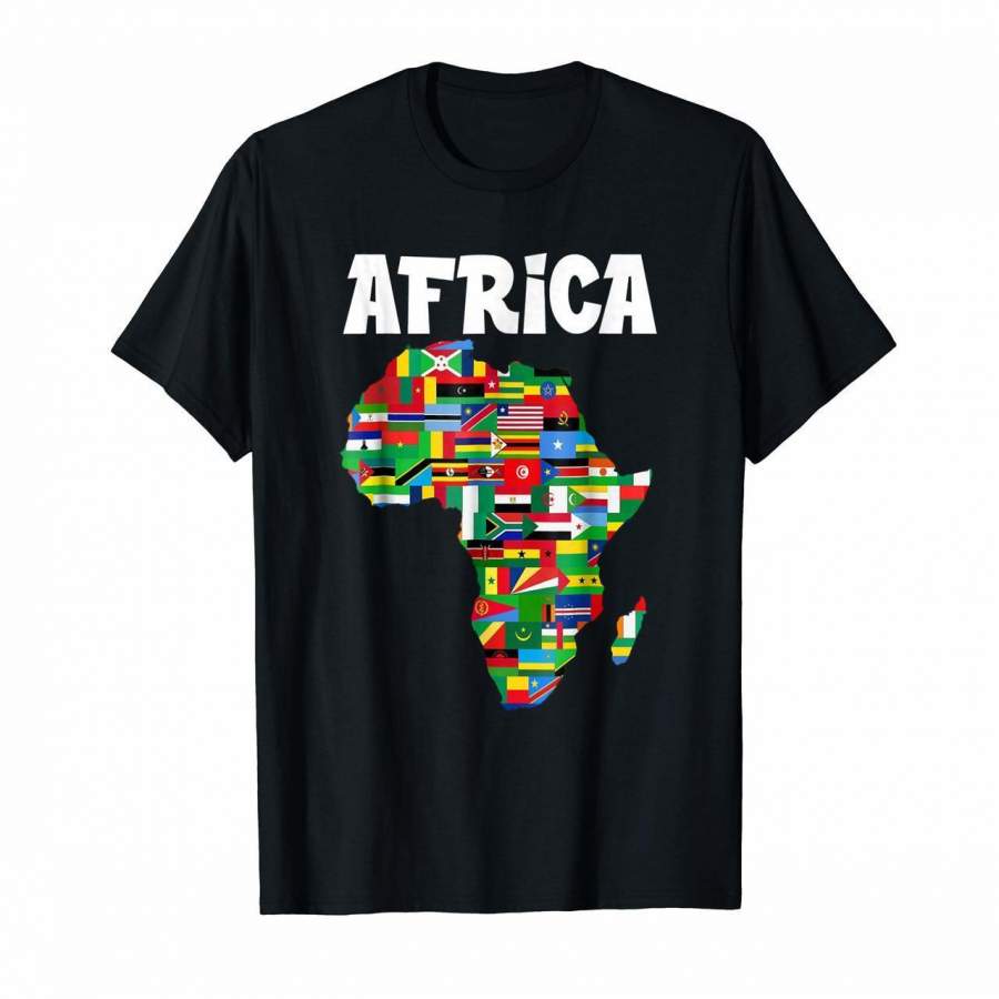 Africa T-Shirt Proud African Country Flags Continent Love