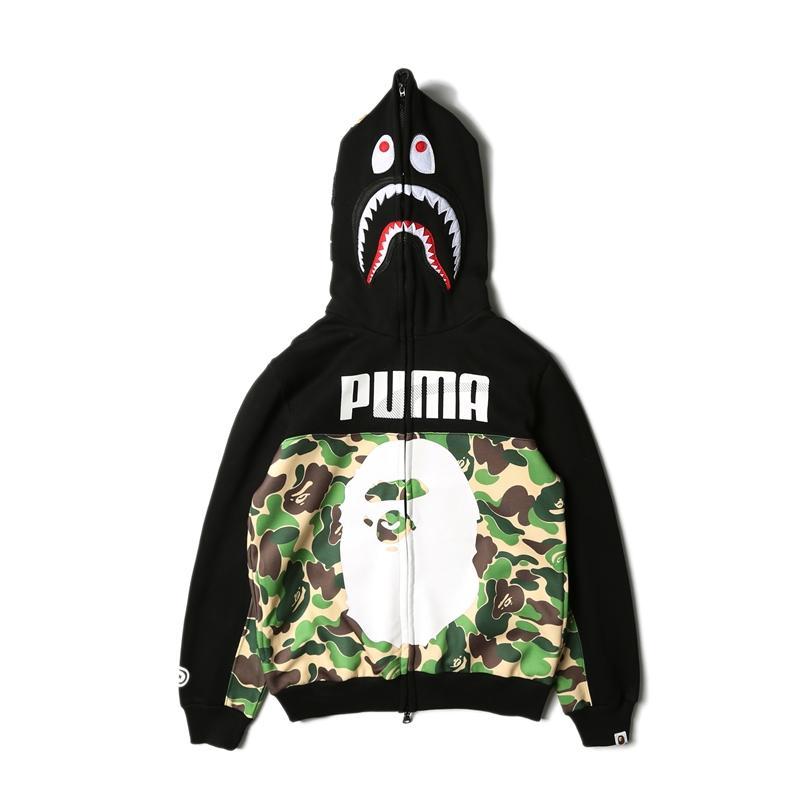 Bape Shark Full Zip Hoodie Camo Green Pink Hdcp6138