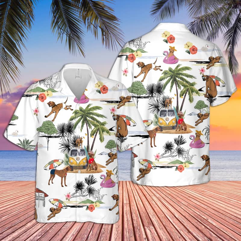 Unisex Rhodesian Ridgeback Beach Hawaiian Shirt