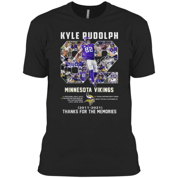 Kyle Rudolph Minnesota Vikings 2011-2021 Thanks You For The Memories Signature Shirt