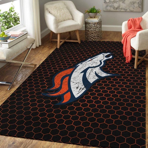 Denver Broncos Rug Room Carpet Sport Custom Area Floor Home Decor