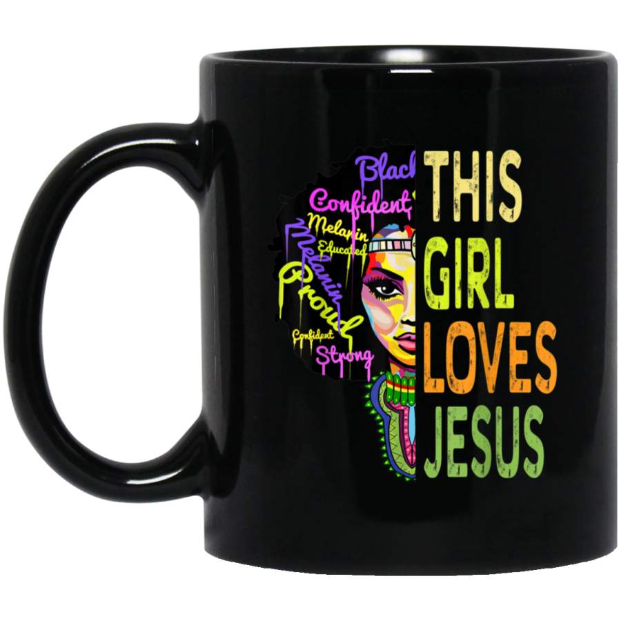 This Girl Loves Jesus African Christian Women Faith Black Mugs