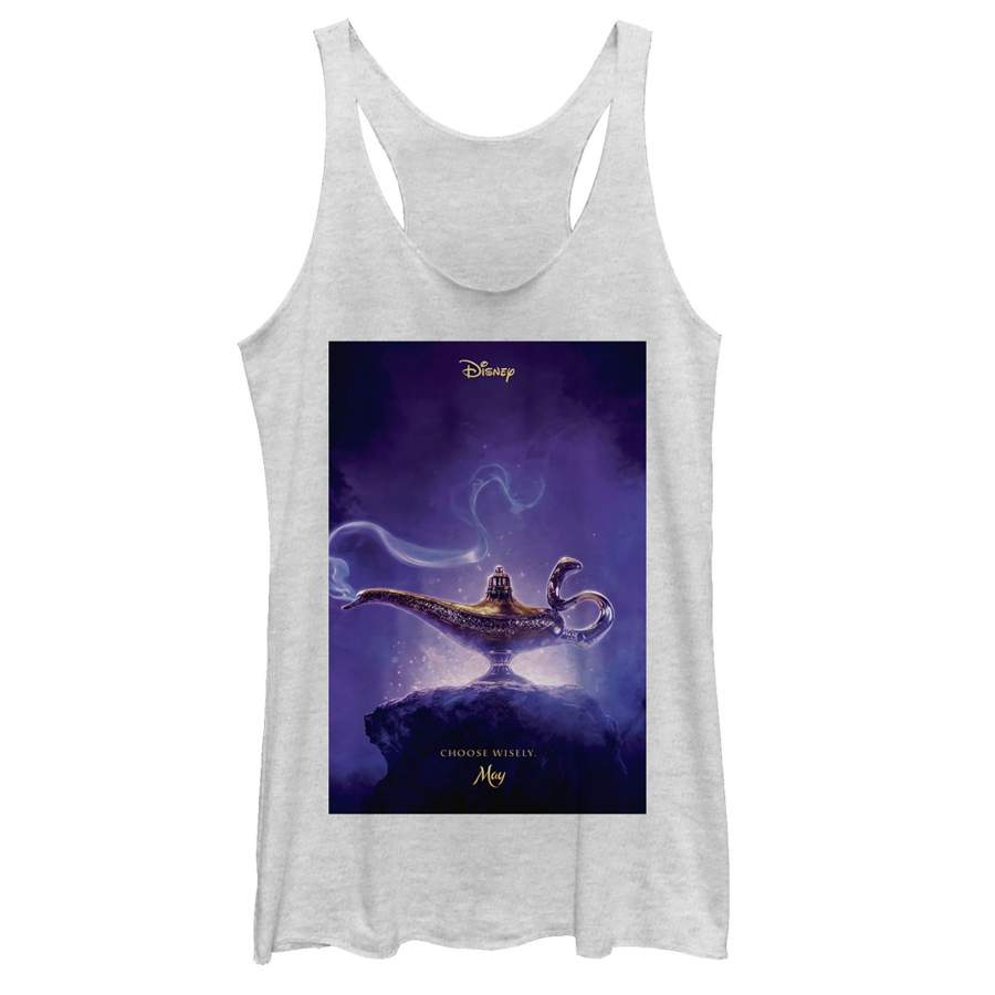 Aladdin Women’s Choose Wisely Movie Poster  Racerback Tank