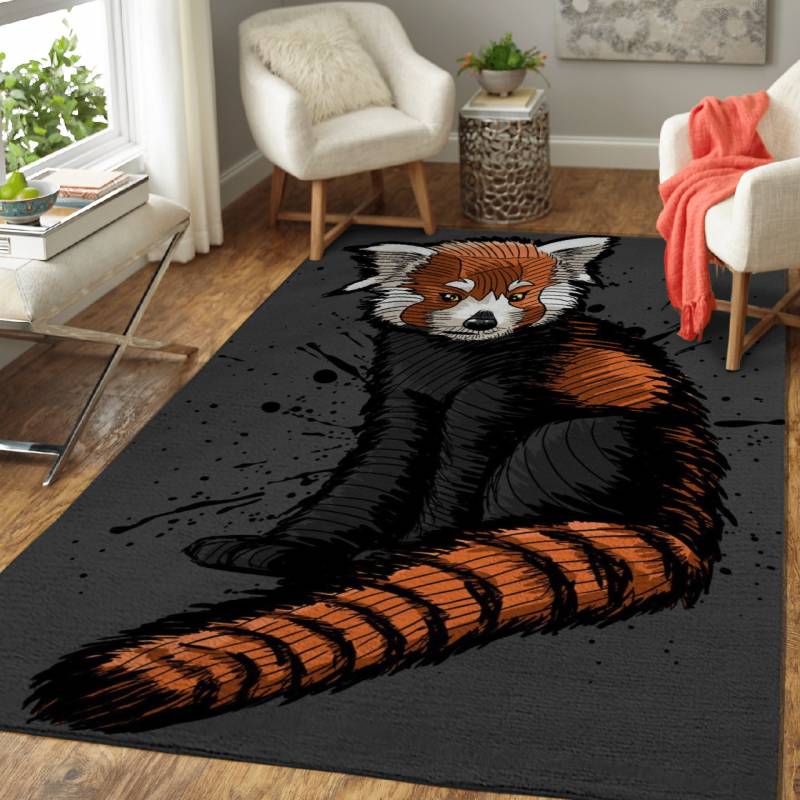 Sketch Red Panda – Animals Area Rug Carpet