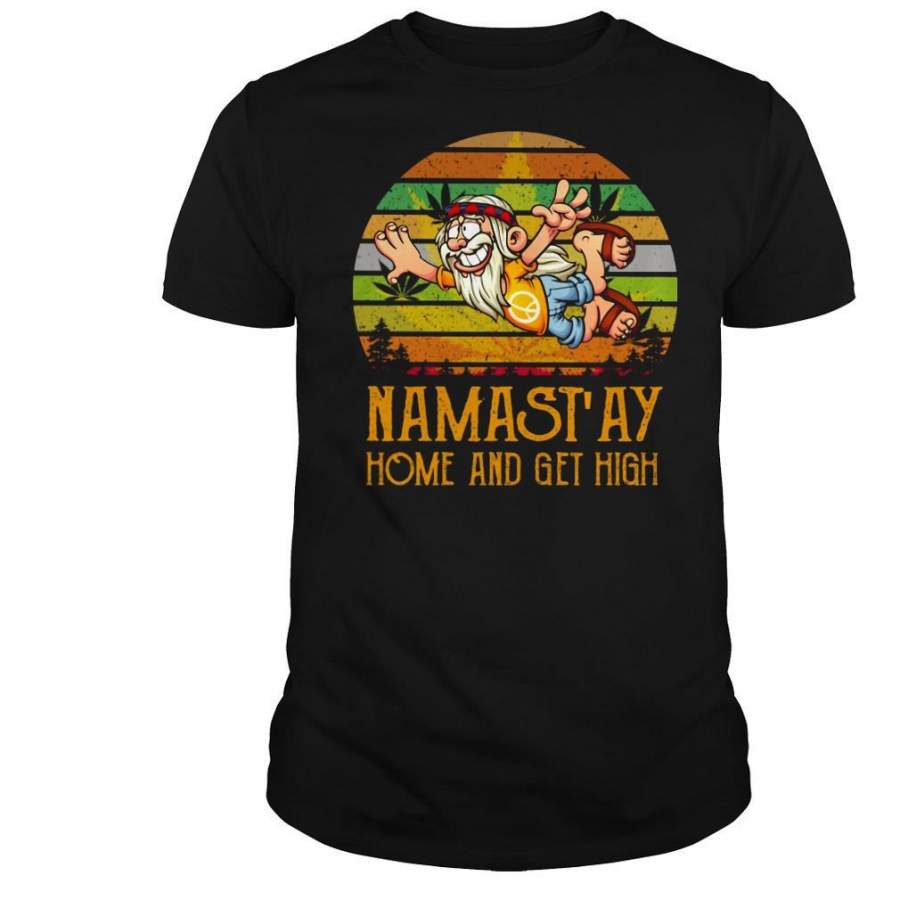 Top T-shirt Naviblueshirt Namast’ay home and get high vintage shirt by globalteeshop