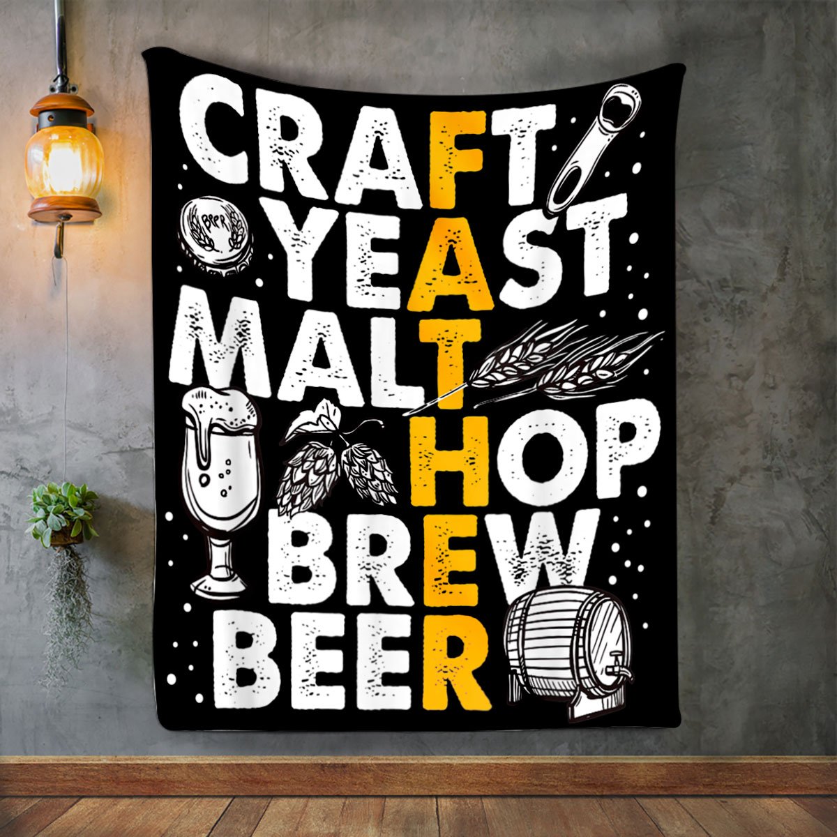 Beer Dad Fleece Blanket