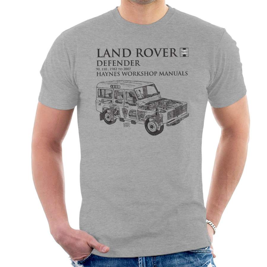 Haynes Owners Workshop Manual 3017 Land Rover Defender Black Men’s T-Shirt