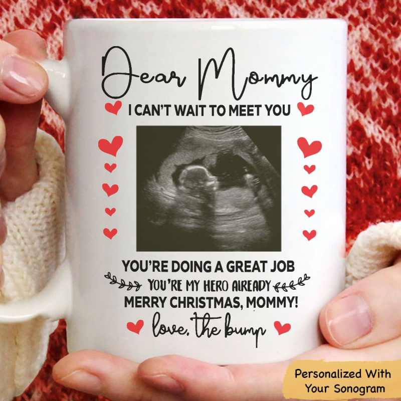 Merry Christmas Mommy Gift For Mommy To Be – Sonogram Mug