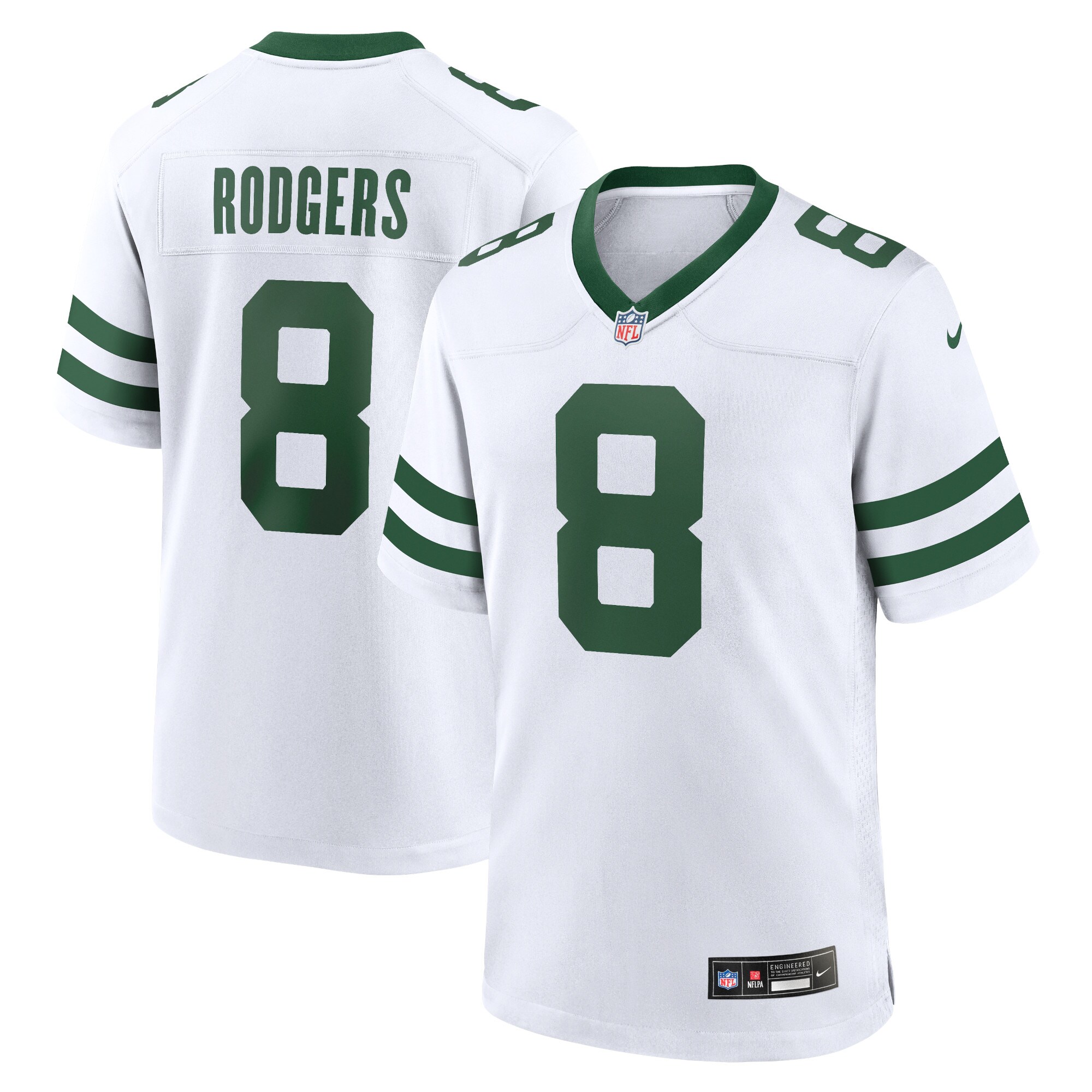 Youth New York Jets Aaron Rodgers White Game Jersey 2