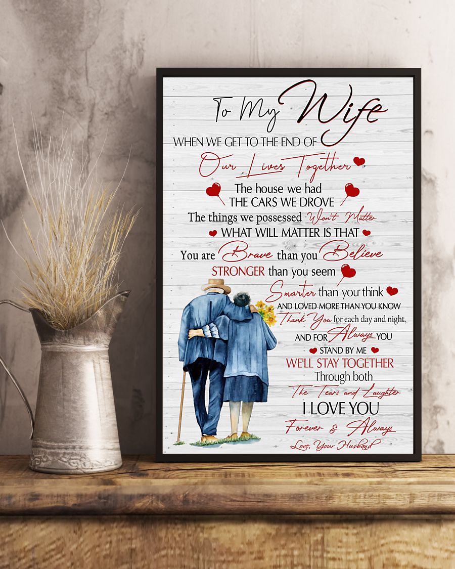 Gift For Wife – Love You Forever And Always Vertical Canvas And Poster – Valentine Gift | Wall Decor Visual Art