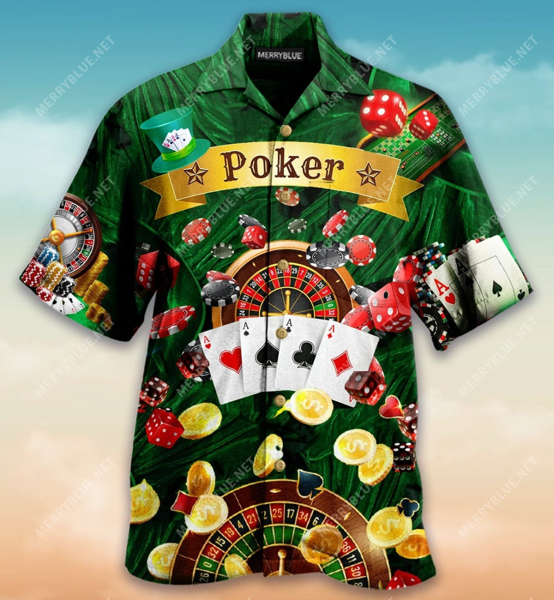 Born To Play Poker Forced Work Unisex Hawaii Shirt Ha64731