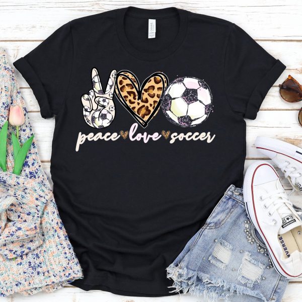 Peace Love Soccer Tee