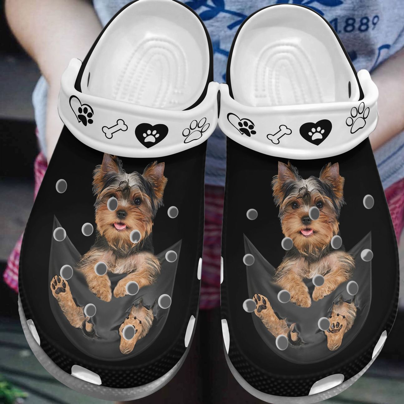 Yorkshire Personalize Clog, Custom Name, Text, Fashion Style For Women, Men, Kid, Print 3D Whitesole A Lovely Yorkshire