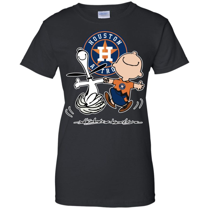 Charlie Brown & Snoopy – Houston Astros T-Shirts Sweat Shirts Long Sleeves Hoodies