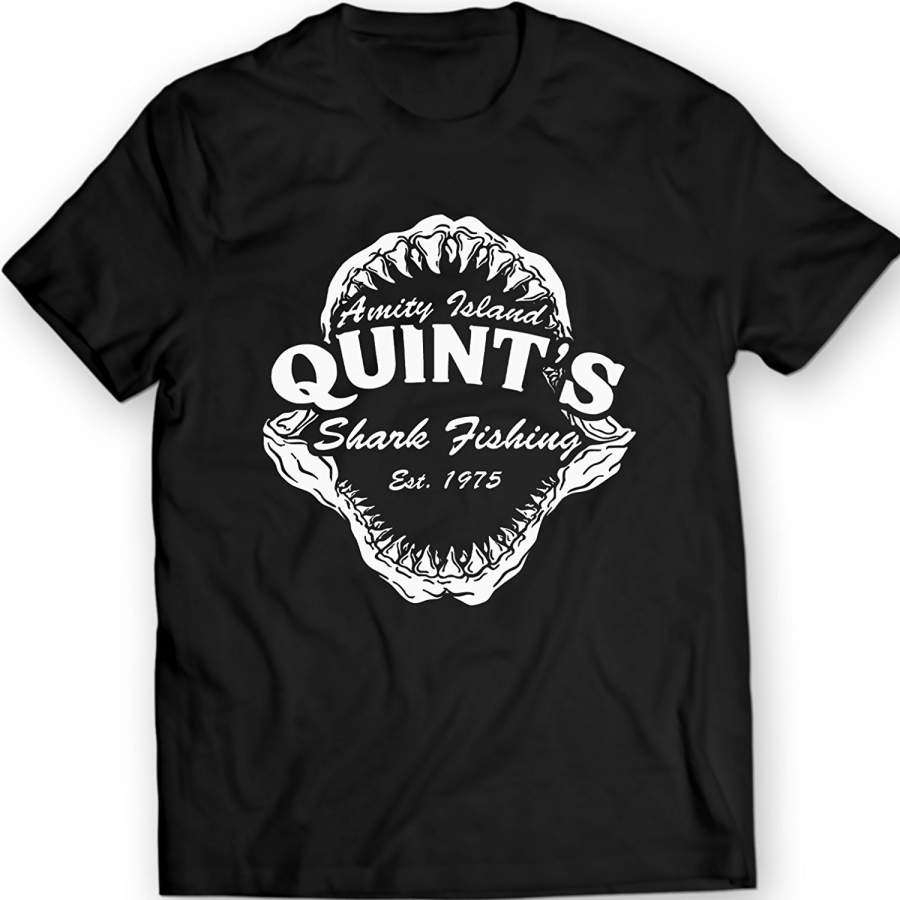 Quint’S Shark Jaws Fishing Amity Island 70’S Movie Men’S T-Shirt