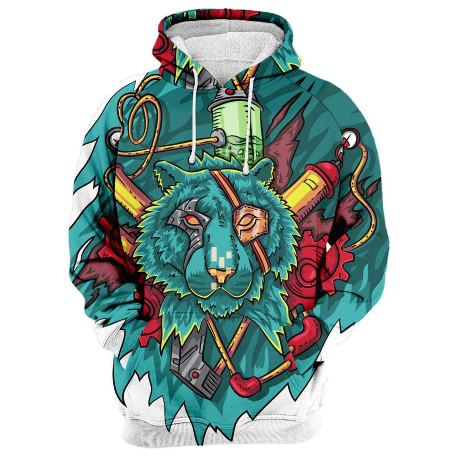 Bionic Tiger Men/Women All-Over Print 3D Hoodie