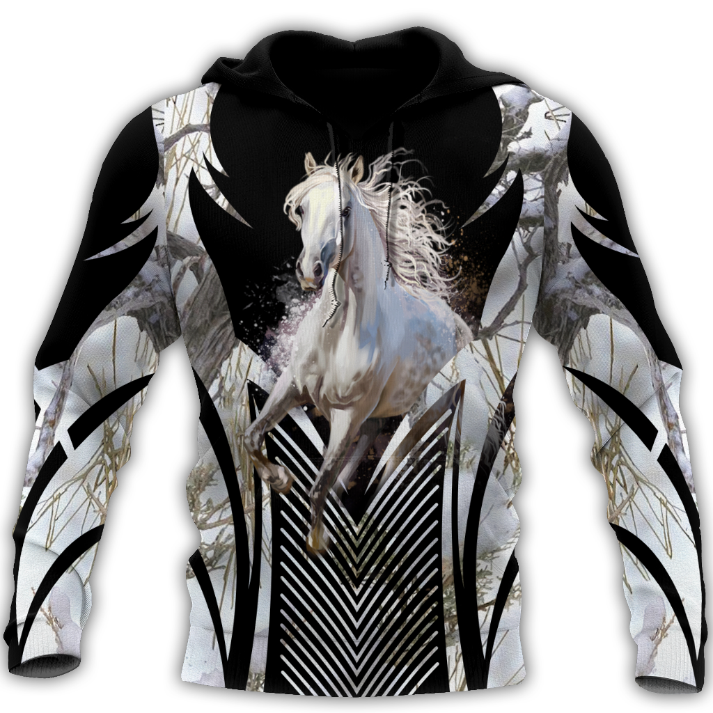 White Horse 3D All Over Printed Shirts For Men And Women Ntn1218204Cl