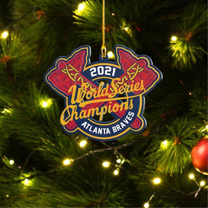 Atlanta Braves Christmas Ornament, 2021 World Series Champions, The Big Peach