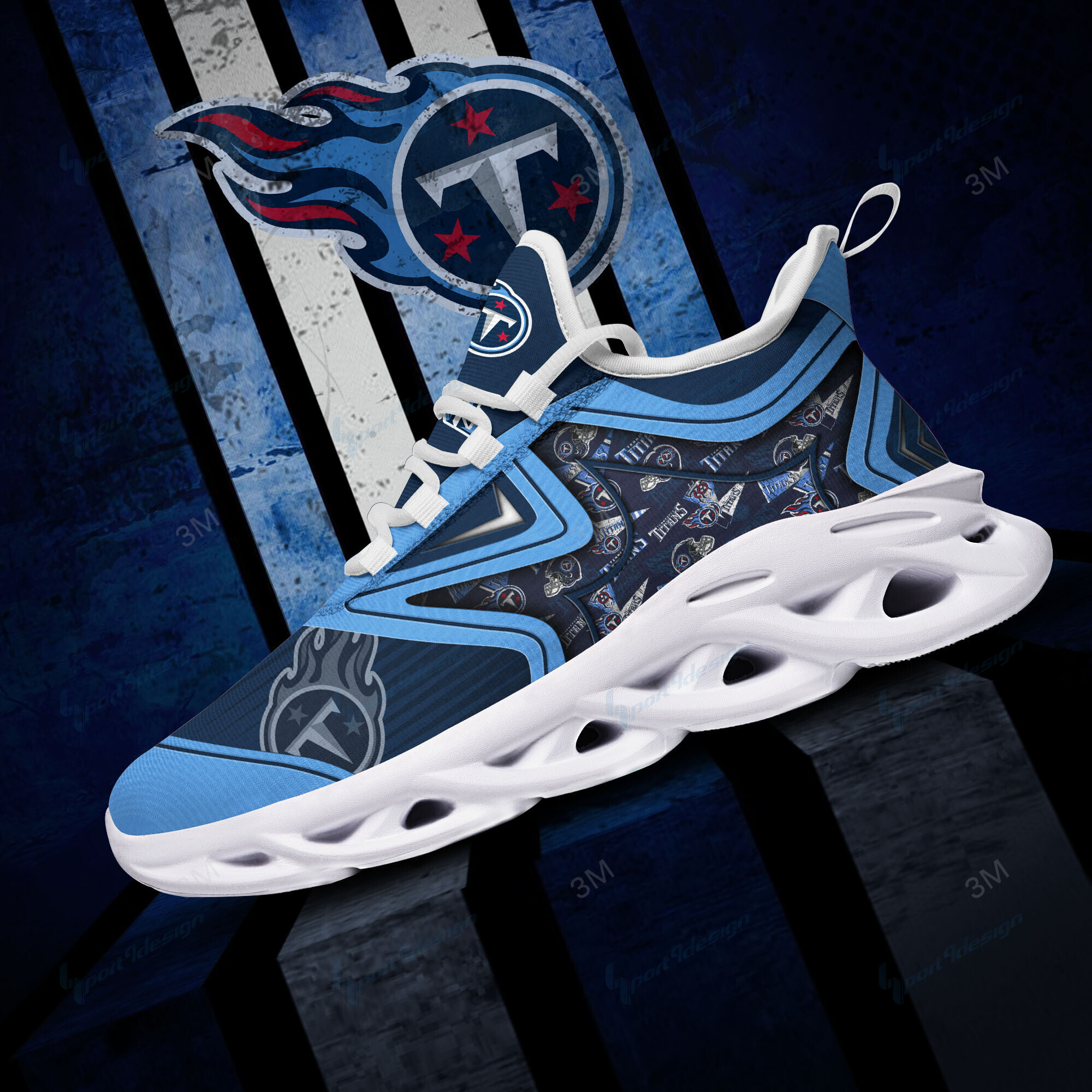 Tennessee Titans Yezy Running Sneakers Bg915