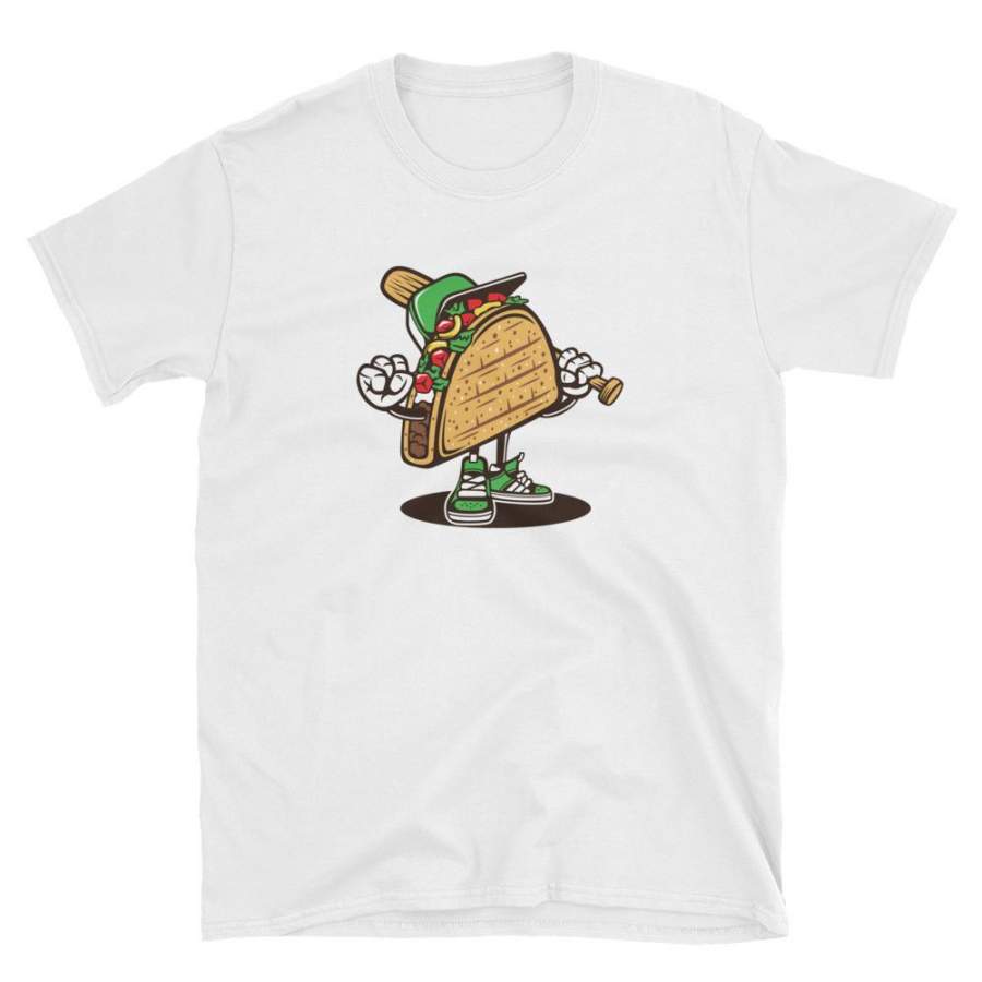 Baseball and Tacos Cartoon T-Shirt