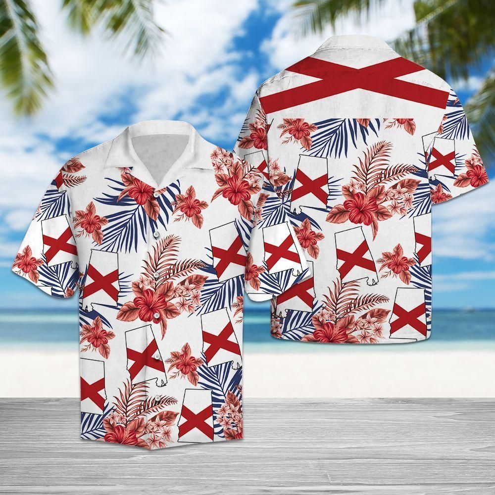 Alabama Proud Aloha Hawaiian Shirt Colorful Short Sleeve Summer Beach Casual Shirt For Men And Women