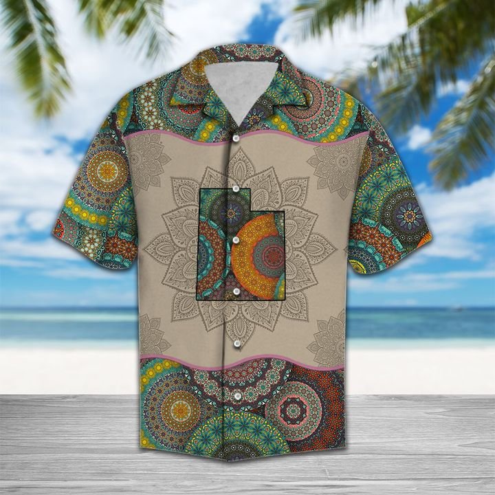 Awesome Utah Mandala Hawaiian Shirt Summer Button Up For Men, Women, Couple