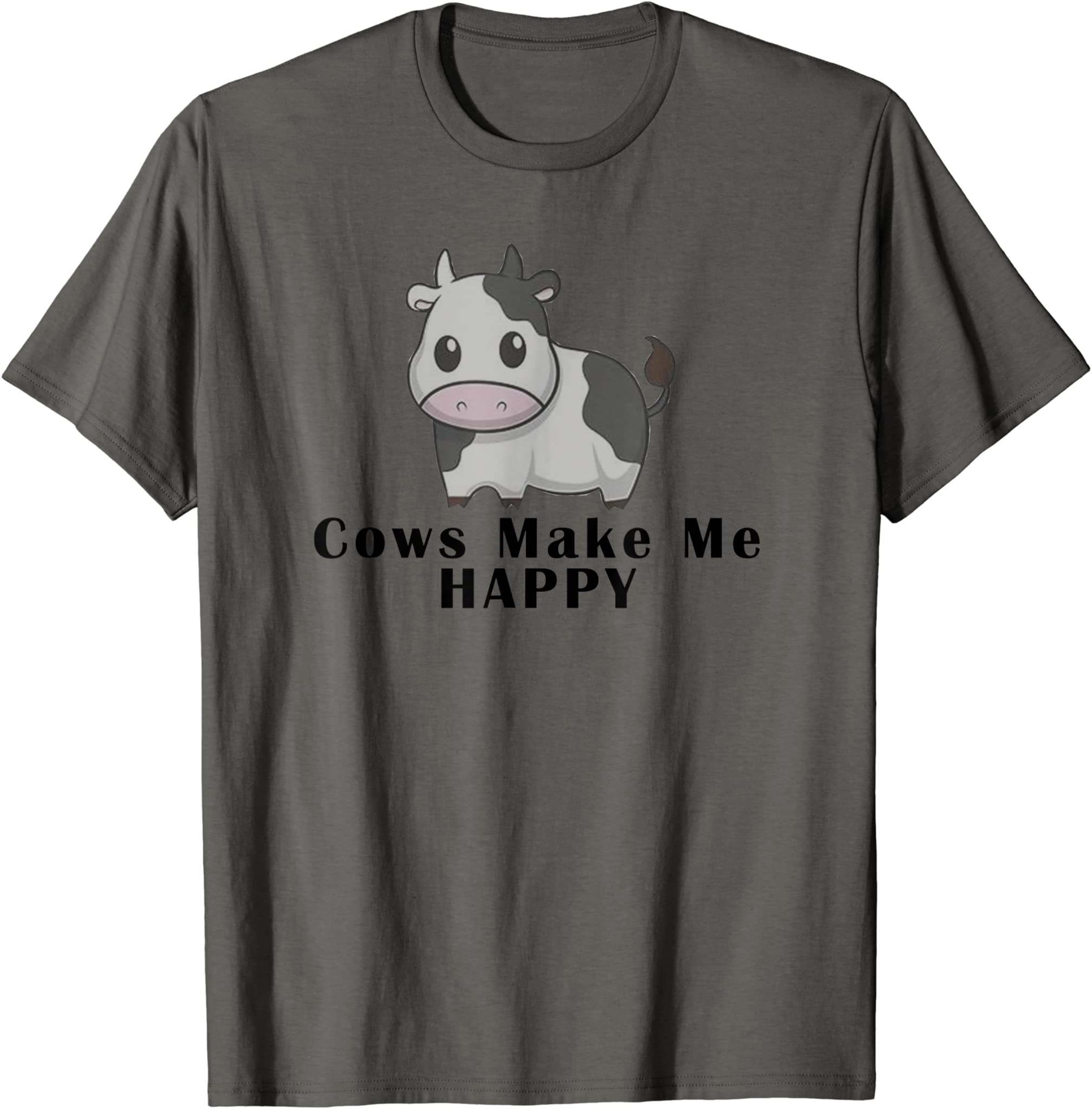 Cows Make Me Happy Tee Funny Cow Tee T-Shirt