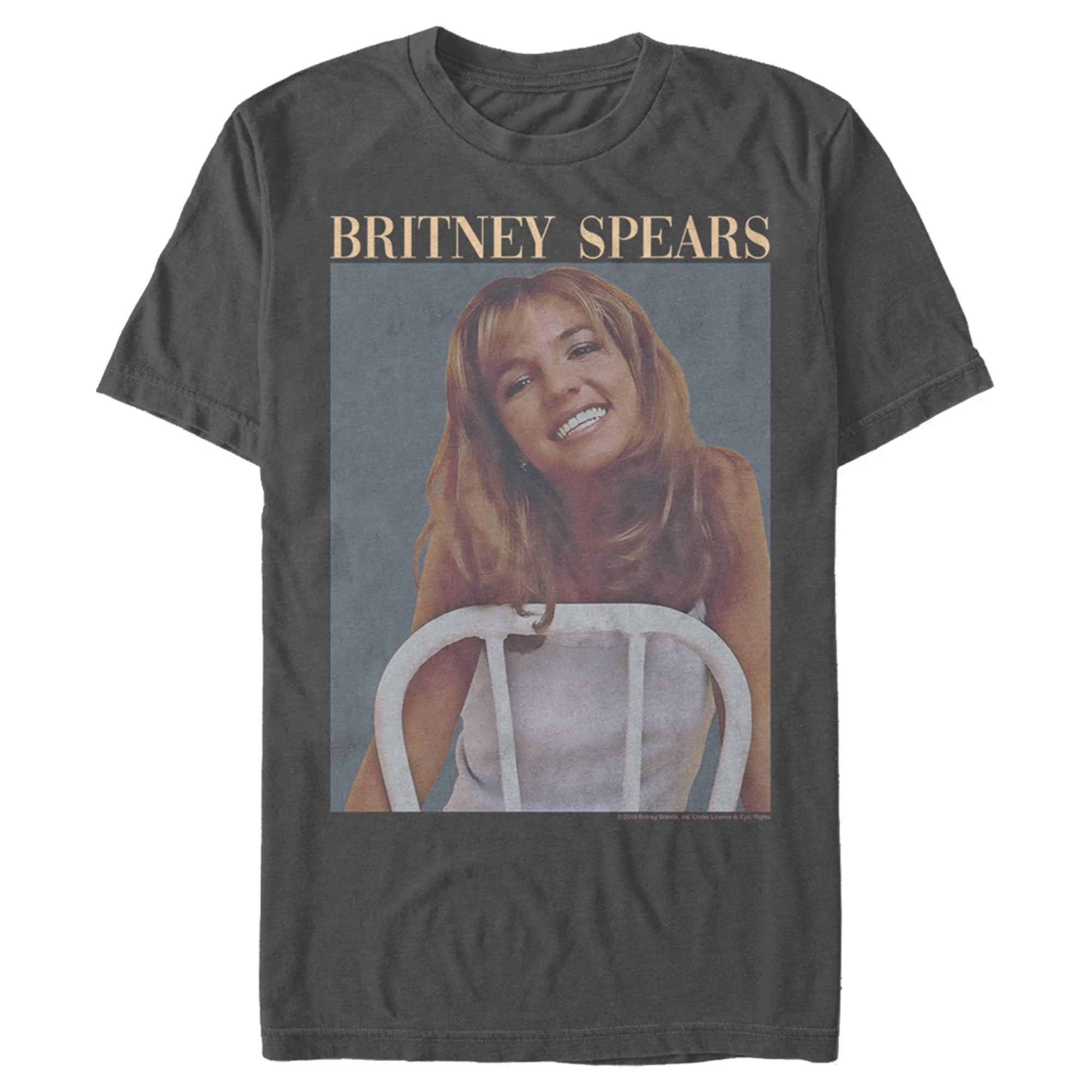 Britney Spears Men’S Faded Smile Poster  T-Shirt