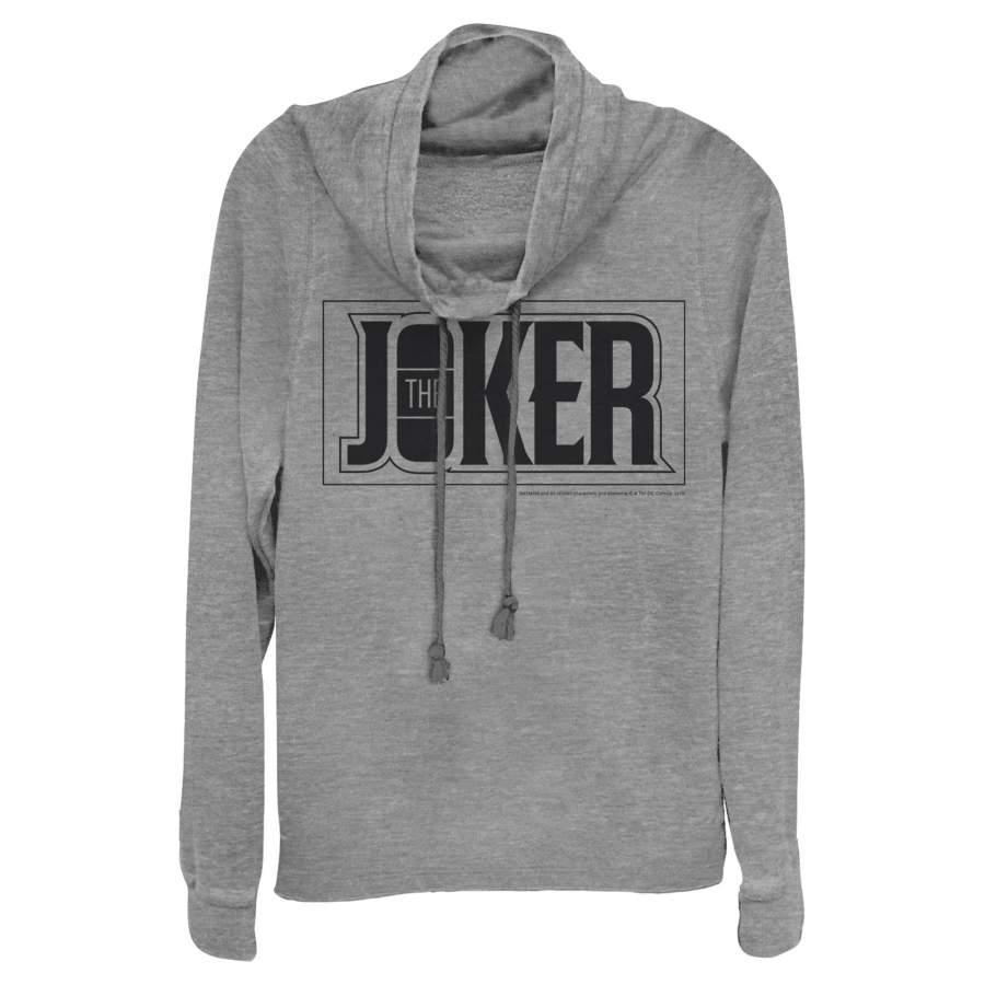 Batman Junior’s Joker Text Logo  Cowl Neck Sweatshirt