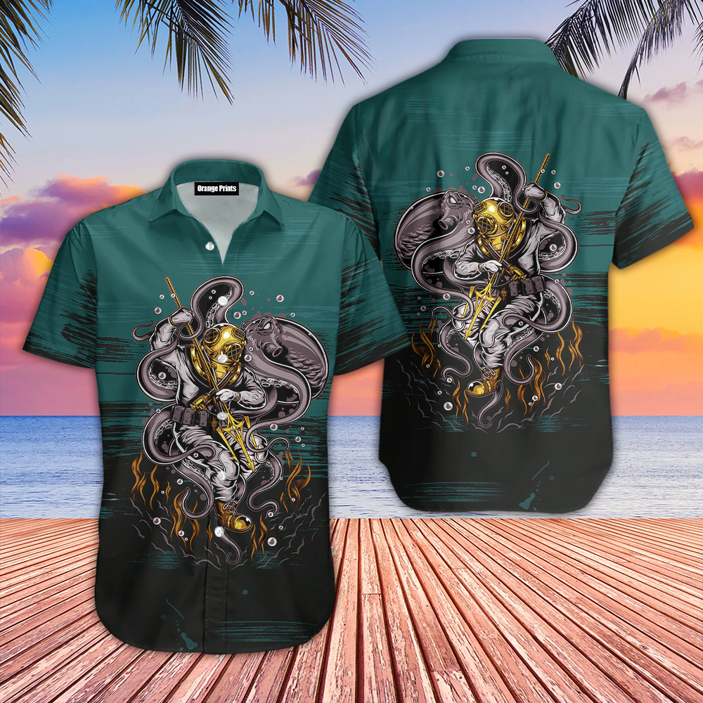 Underwater Scuba Diving Hawaiian Shirt