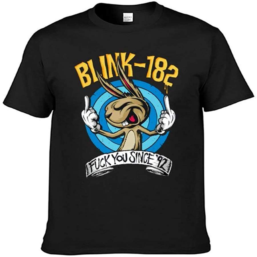 Short Sleeve T-Shirt For Women Blink-182 Since1992 Bunny Band Logo T-Shirt