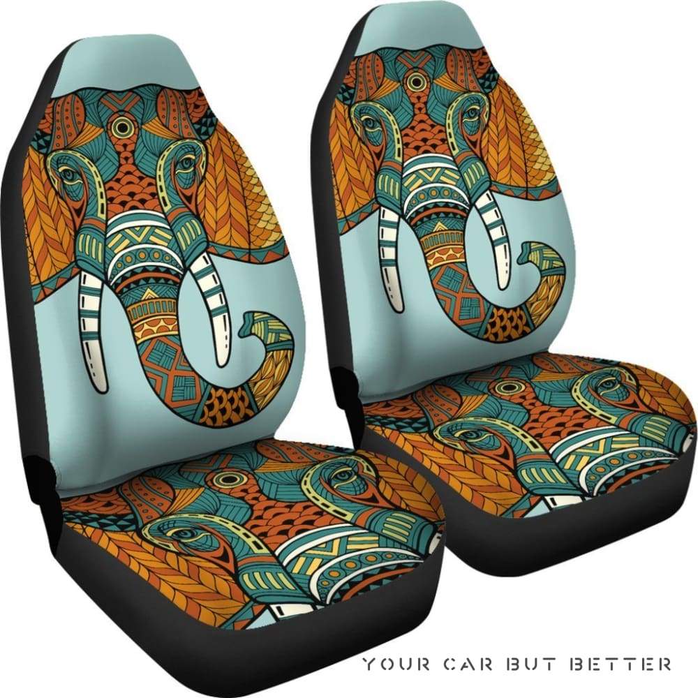 Mandala Elephant Head Car Seat Covers 232205