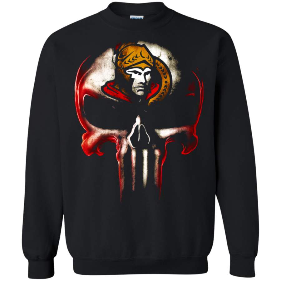 AGR Ottawa Senators The Punisher Mashup Ice Hockey Sweatshirt