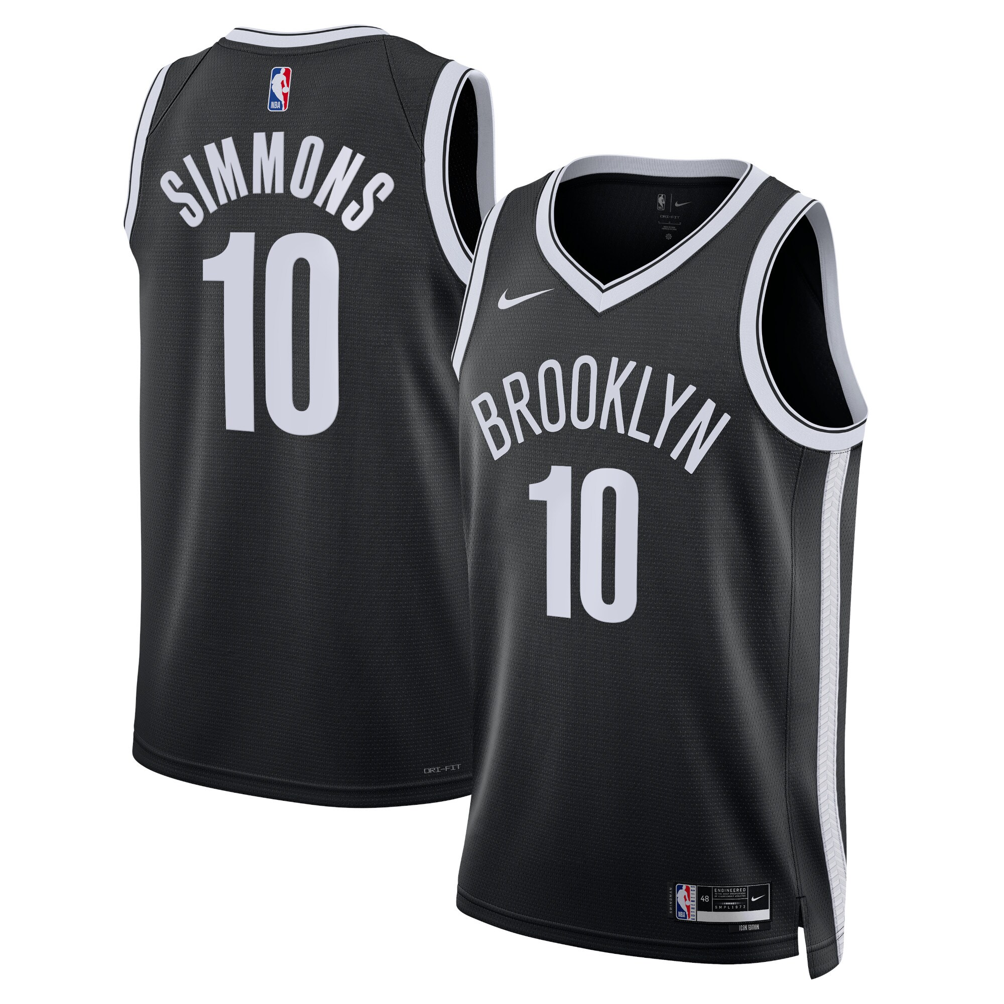 Brooklyn Nets Icon Edition Swingman Jersey – Black – Ben Simmons – Unisex