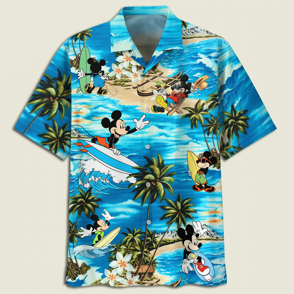 Mickey Mouse Surf On The Waves Youth Adult Hawaii Shirt Ha111766