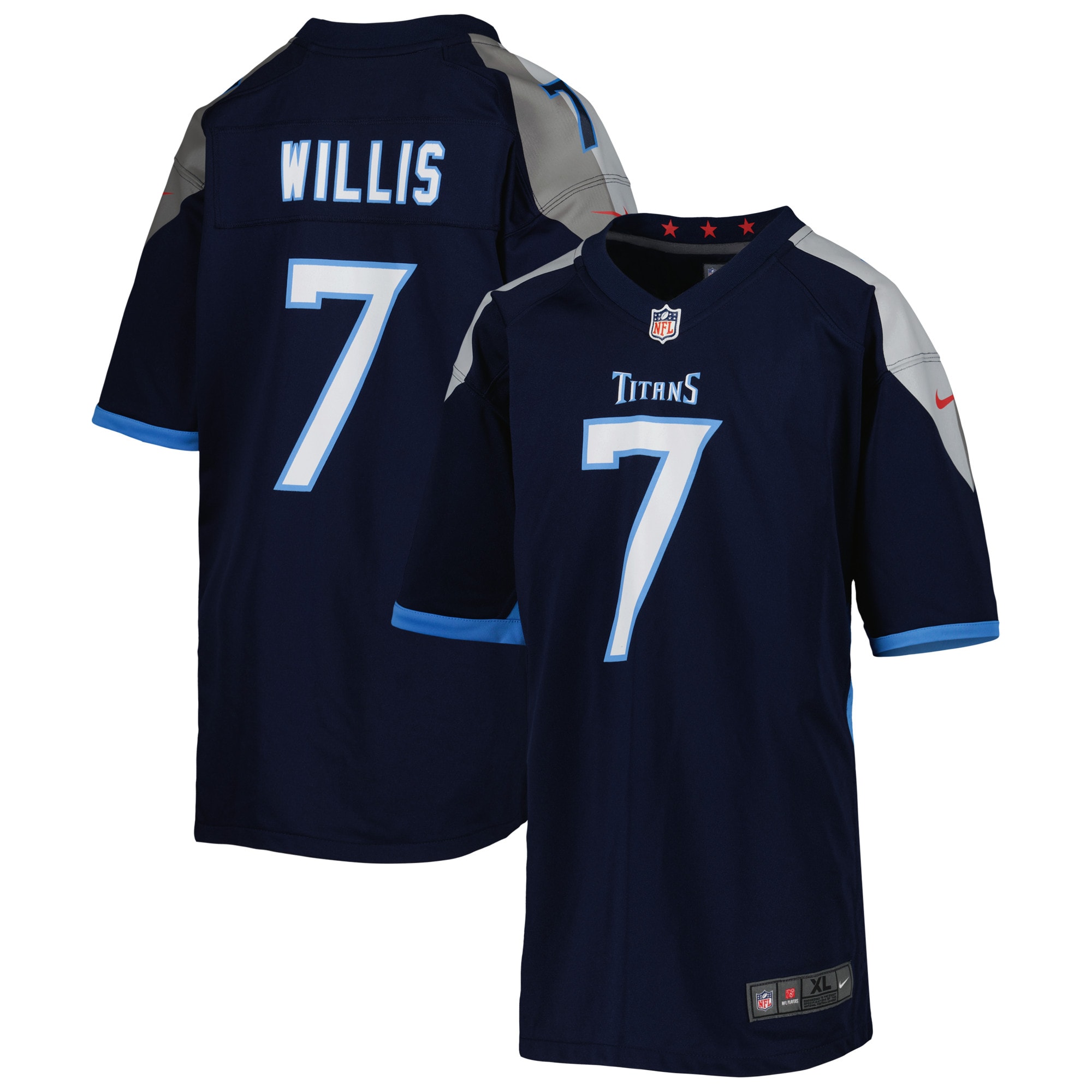 Youth Tennessee Titans Malik Willis Navy Game Jersey