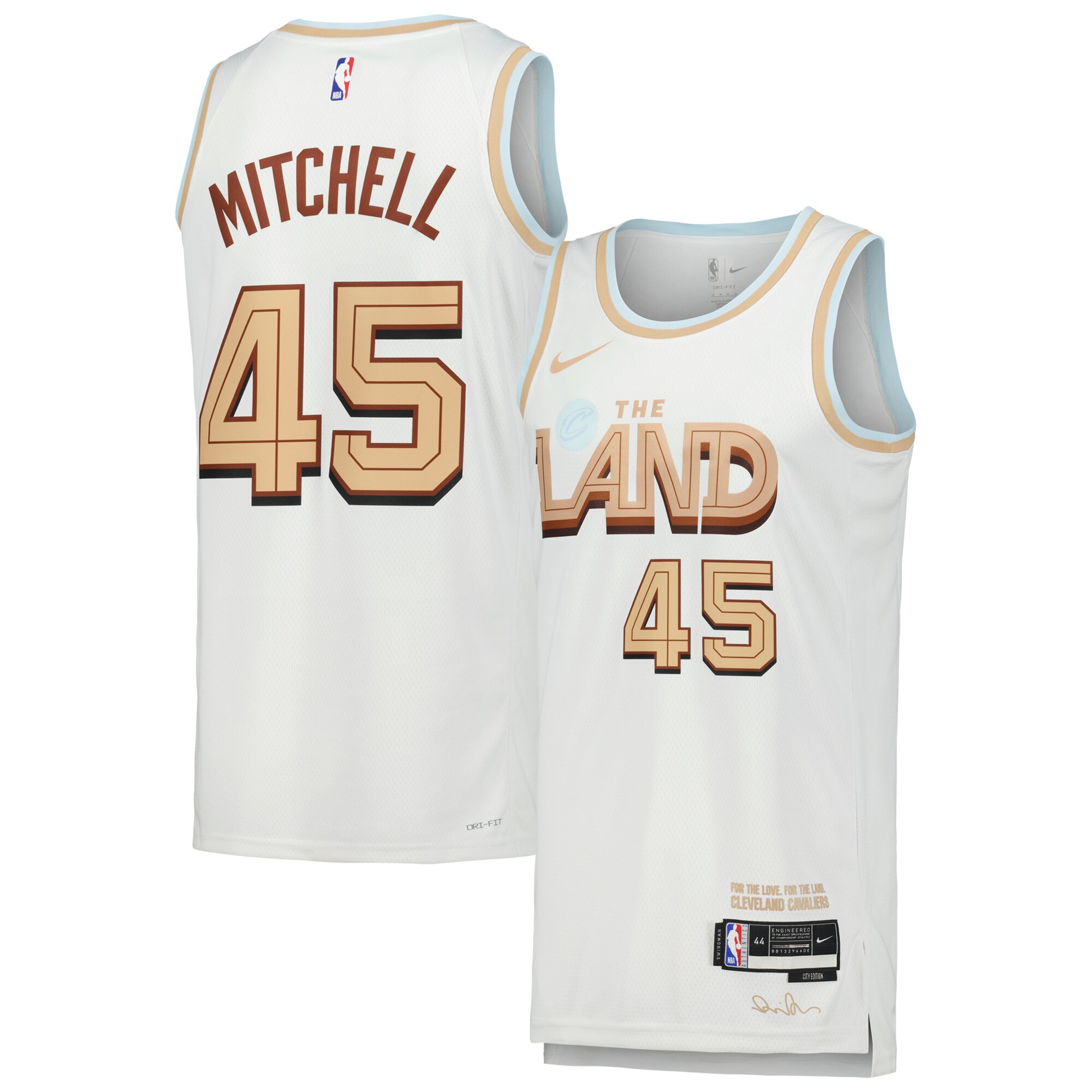 Donovan Mitchell Cleveland Cavaliers Swingman Player Jersey – City Edition – White