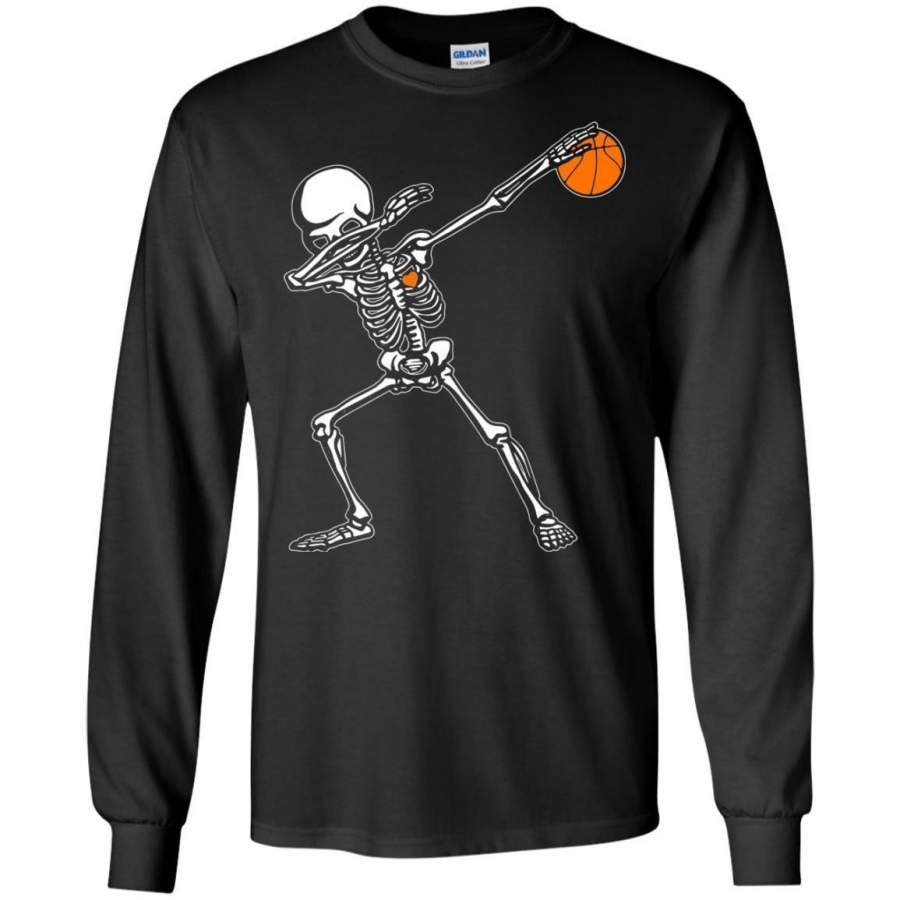 Halloween Dabbing Skeleton Basketball Funny Dab Dance LS shirt/Sweatshirt/Hoodie